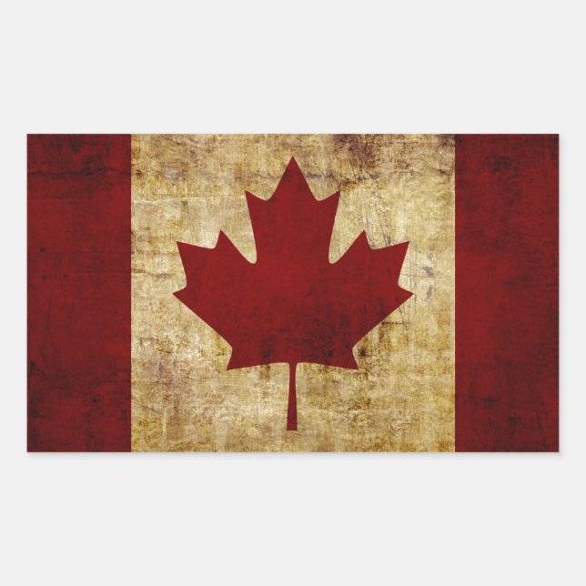 Canada / grunged Flag Sticker (Front)