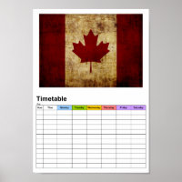 Canada/grunged flag / Timetable
