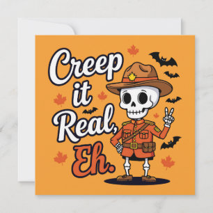 Canada Halloween Mountie  Holiday Card