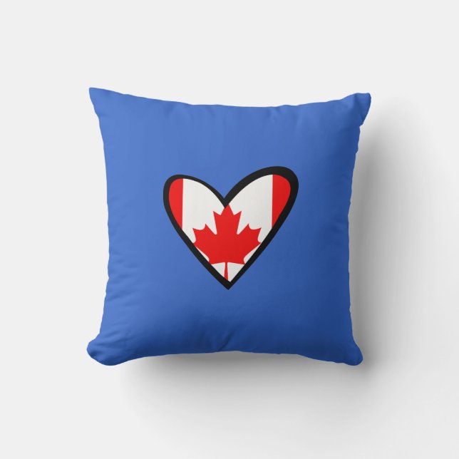 Canada heart Flag Throw Pillow (Front)