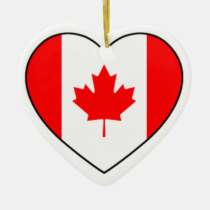 Canada Heart Ornament for Christmas Tree