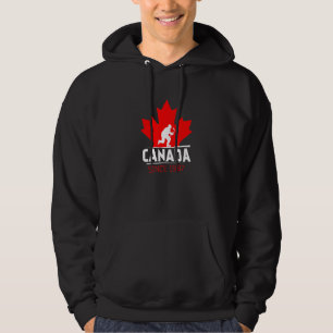 Canada Hockey Maple Leaf Ice Hockey Player Vintage Hoodie