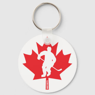 Canada Hockey Maple Leaf Player Keychain