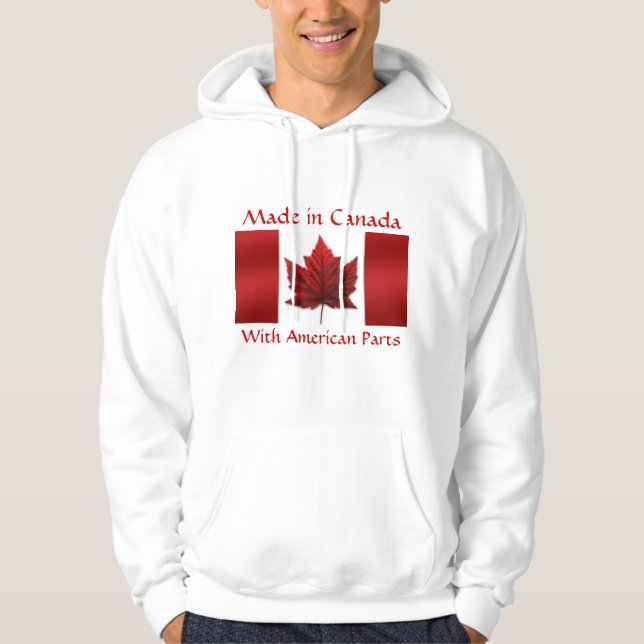 Canada Hoodie Canada Flag Hooded Sweatshirt (Front)