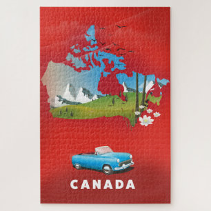 Canada illustrated travel print. jigsaw puzzle