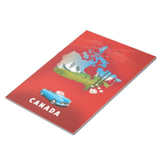 Canada illustrated travel print. notepad