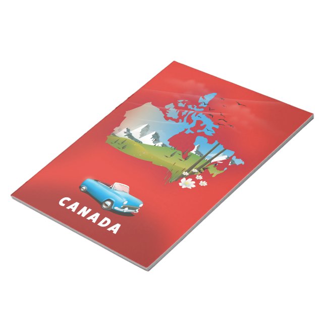 Canada illustrated travel print. notepad (Angled)