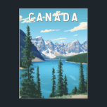 Canada Illustration Travel Art Vintage Postcard<br><div class="desc">Canada vector artwork design. Canada, a breathtaking North American destination, is known for its stunning natural landscapes, vibrant cities, and diverse culture.</div>