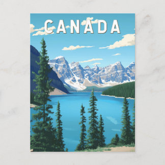 Canada Illustration Travel Art Vintage Postcard