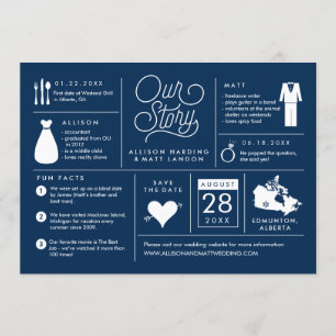 Canada Infographic Save the Date Annoucement Invitation