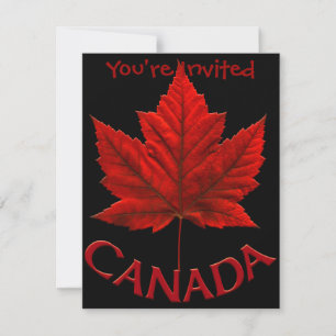 Canada Invitations Personalized Canada Flag RSVP