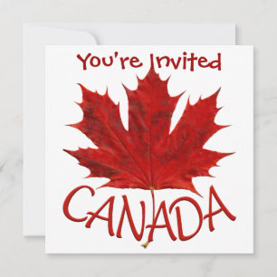 Canada Invitations Personalized Canada Flag RSVP