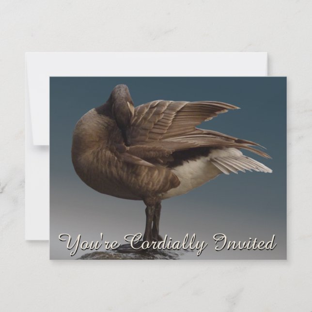 Canada Invitations Personalized Canada Goose RSVP (Front)