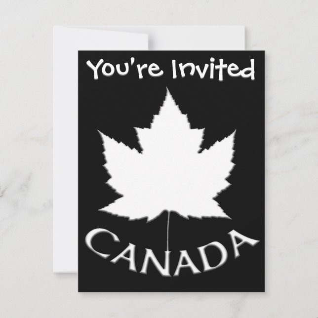 Canada Invitations Personalized Canada RSVP Cards (Front)