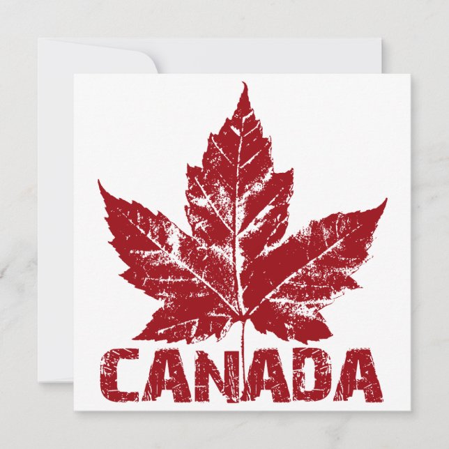 Canada Invitations Personalized Cool CAnada RSVP (Front)