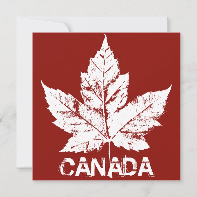 Canada Invitations Personalized Cool Canada RSVP (Front)