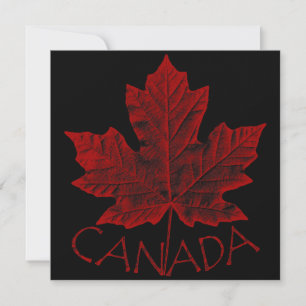 Canada Invitations Personalized Maple Leaf CN RSVP