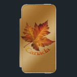 Canada iPhone Wallet Canada Maple Leaf Wallet Incipio Watson™ iPhone 5 Wallet Case<br><div class="desc">Canada Souvenir iPhone Wallet Case Personalized Canada Maple Leaf iPhone Wallet Canadian Gifts Beautiful Customizable Canada Canadian Autumn Leaf iPhone Wallets Gifts for Men Women Kids Friends Family Stylish Canada Souvenir Your Name Here Canada Flag Souvenirs Personalized Canadian Souvenir iPhone SE iPhone 5/5s Wallet Case Gifts featuring the Canada Souvenir...</div>