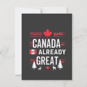Canada is already great Anti MAGA Anti-Trump Postcard