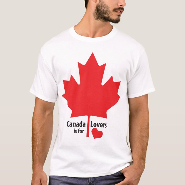 Canada is for Lovers Maple Leaf T-Shirt (Front)