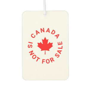 Canada is not for sale red maple leaf typography air freshener