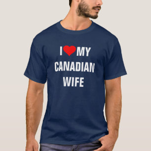 Canada : Je t'aime ma femme canadienne t-shirt