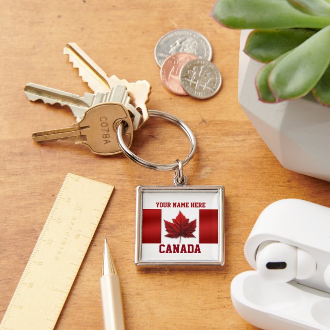 Canada Key Chain Personalized Canada Keychain (Desk)
