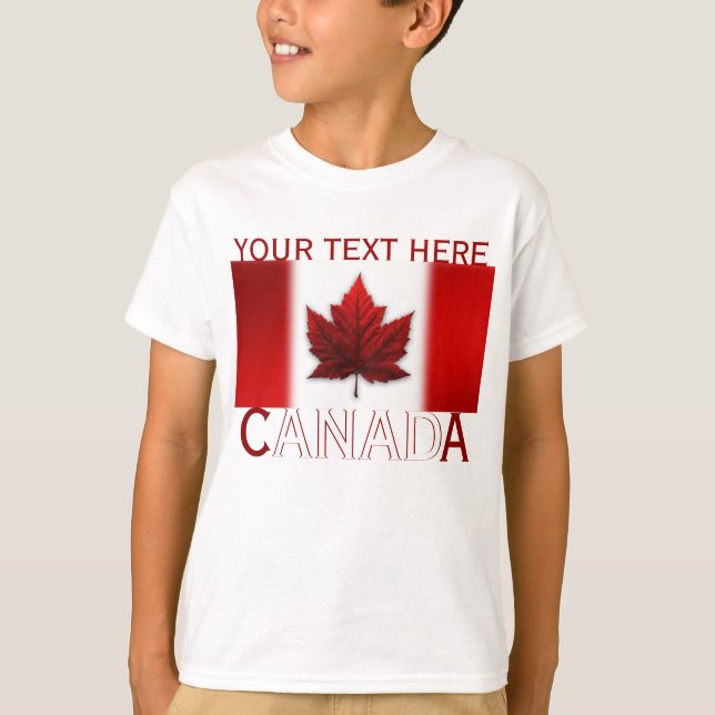 Canada Kid's Shirt Canada Flag Kid's Souvenir Top (Front)