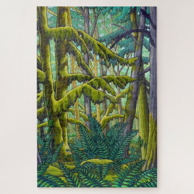 Canada Landscape Art Puzzles - Old Growth Forest (Vertical)