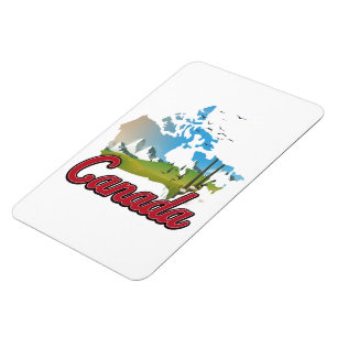 Canada Landscape Map Magnet