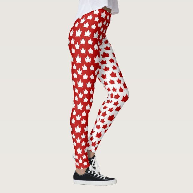 Canada Leggings 2 Tone Canada Souvenir Pants (Right)
