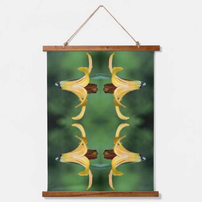 Canada Lily And Firefly Abstract  Hanging Tapestry (Front)