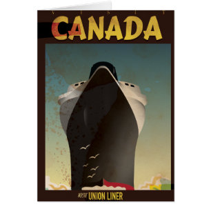 Canada Liner Vintage Travel Poster