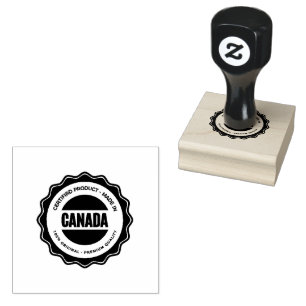 Canada Logo Document Seal Print Library Green Ink Rubber Stamp
