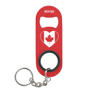 Canada Love custom monogram bottle opener Mini Bottle Opener