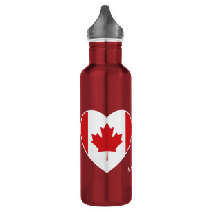 Canada Love custom name water bottles