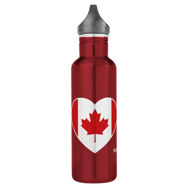 Canada Love custom name water bottles (Left)