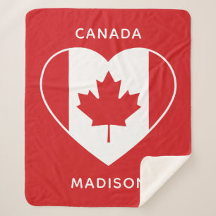 Canada Love custom text fleece blankets