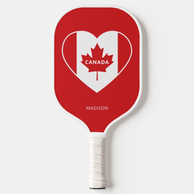 CANADA Love custom text Pickleball Paddle (Front)