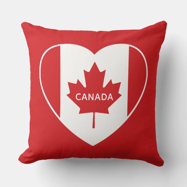 Canada Love custom text throw pillows (Front)