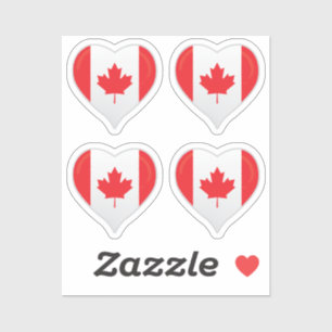 Canada love flag pride heart sticker