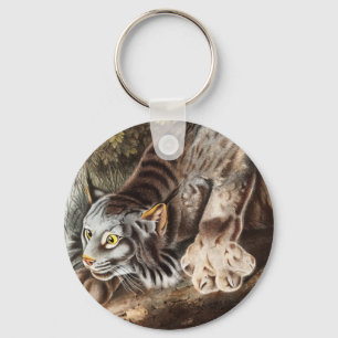 Canada Lynx (Lynx Canadensis) Illustration Keychain