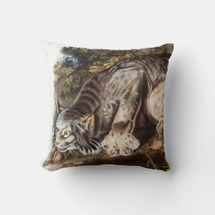 Canada Lynx (Lynx Canadensis) Illustration Throw Pillow