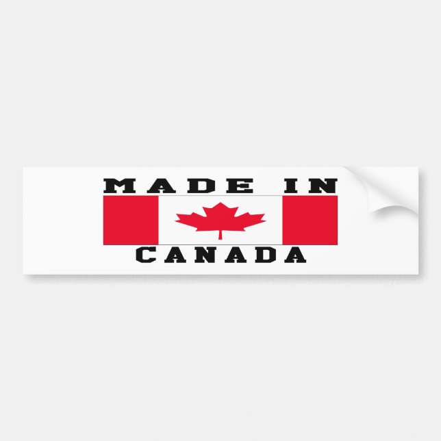 Canada Made In Designs Bumper Sticker (Front)