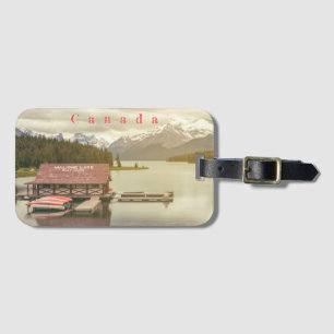 Canada Maligne Lake Boat House Luggage Tag