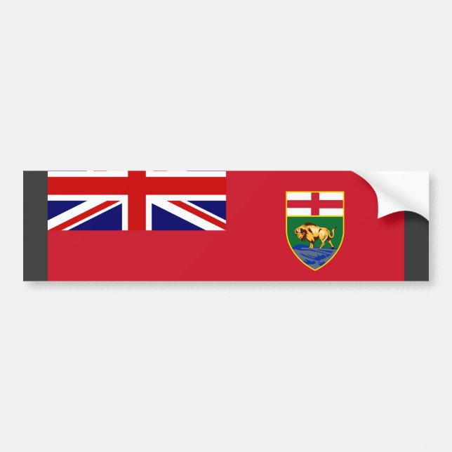 Canada Manitoba Flag Bumper Sticker (Front)