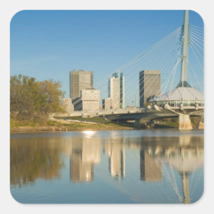 CANADA, Manitoba, Winnipeg: Esplanade Riel 2 Square Sticker