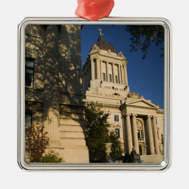 Canada, Manitoba, Winnipeg: Manitoba Legislative Metal Ornament (Front)