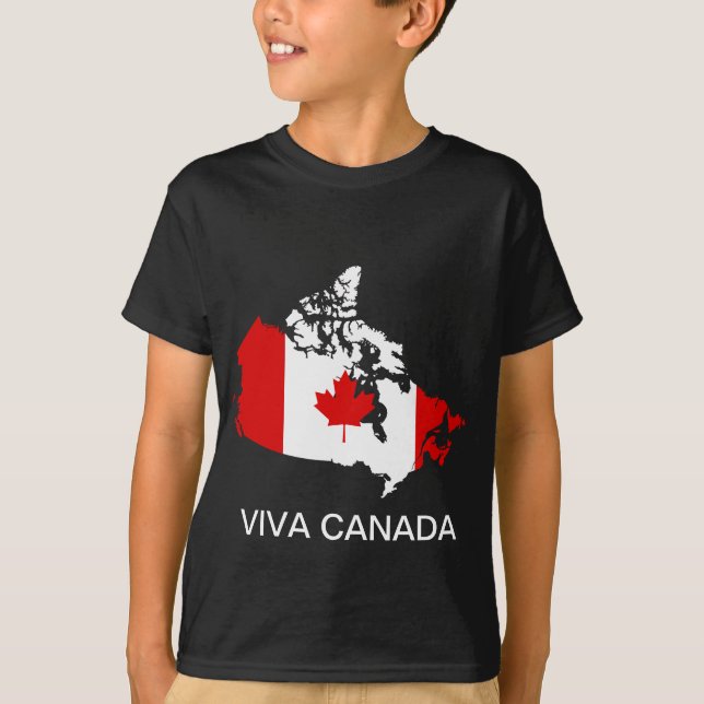 Canada map and flag T-Shirt (Front)