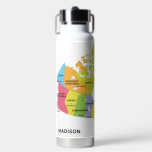 Canada Map custom name Water Bottle<br><div class="desc">See my store for more Canada items.</div>